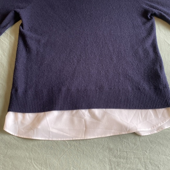 Ted Baker London Navy Embellished collar Sweater. 3/4 sleeves. Size 2 - Picture 3 of 10
